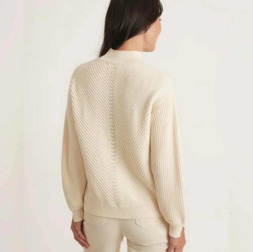 COPY - Marine Layer Skylar Turtleneck Sweater in Ivory - Picture 2 of 13